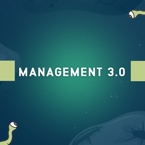 Imagem com algumas ilustrações indicando o tema do conteúdo management 3.0