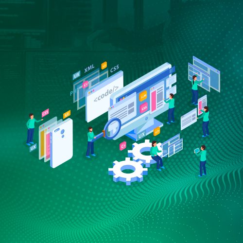 imagem que mostra recrutadores e profissionais trabalhando em currículos tech