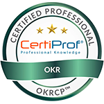 certificações na área de gestão. Imagem do selo OKRCP