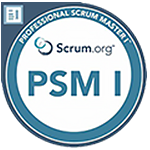 certificações na área de gestão. Imagem do selo PSM I